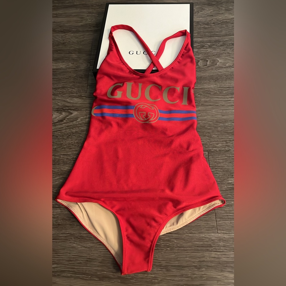 Beautiful Gucci one piece swimsuit and bodysuit!